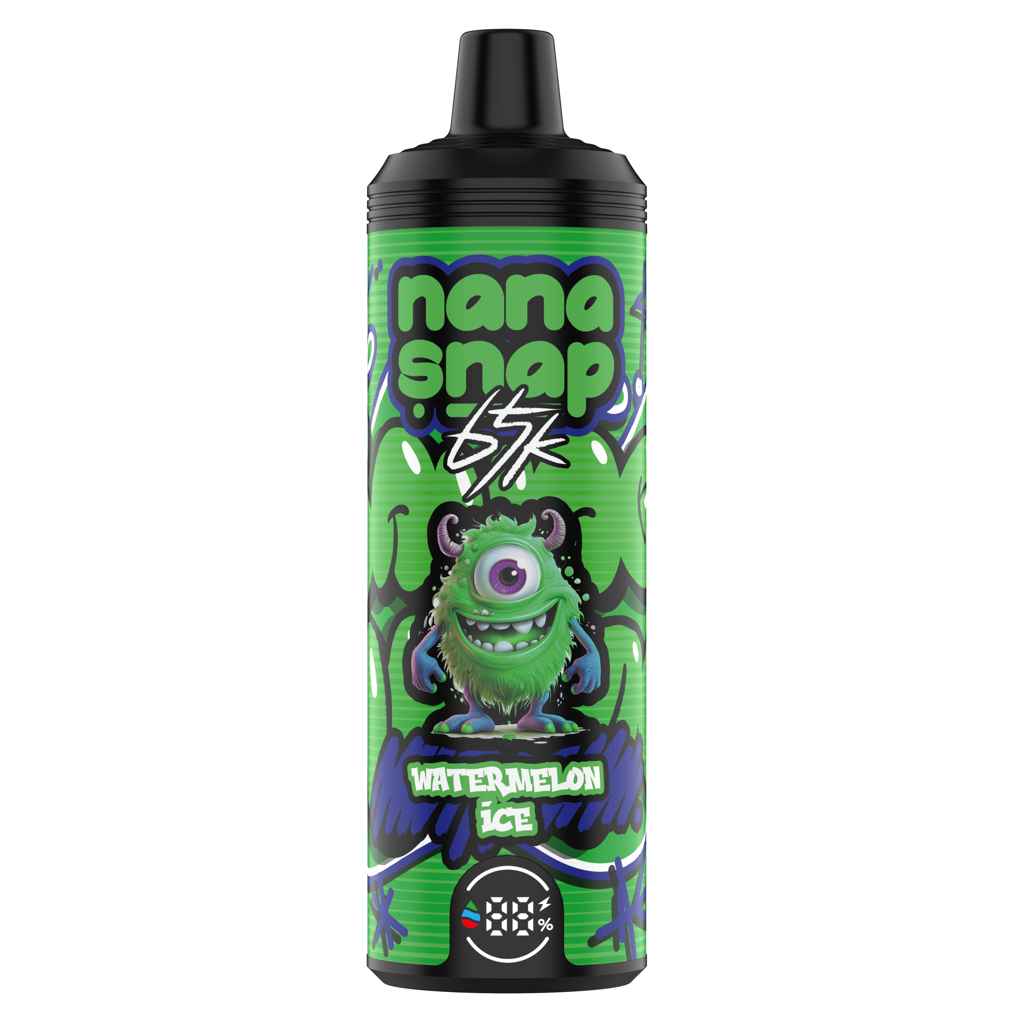 Hochwertige Nanasnap Shisha 65000 Puff 60000 50000 E Zigarette Pod Tasche Shisha DTL VAPER 40 ml E-Liquid Dual Mesh Spule Eu Lagerhause Einwegvolf 65k 60k 50k-Wassermeloneis
