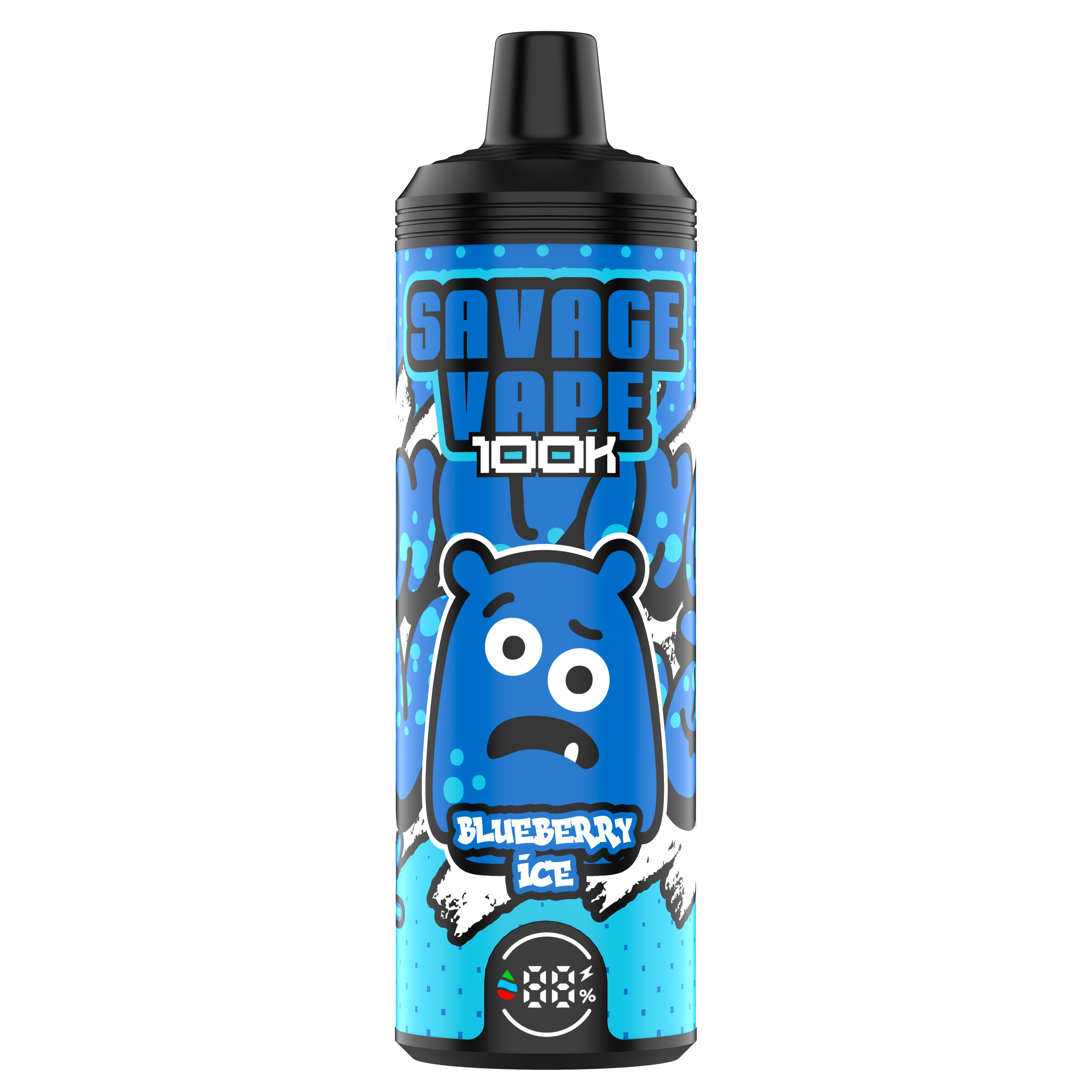 EU-Lagerhaus Original Savage Vape MTL 100000 Puff 80000 65000 Elektronische Zigarette Vaper Dual Mesh Spule 50ml E-Liquid-Einweg-Vape 100K 80K 65K-Blueberry-Eis