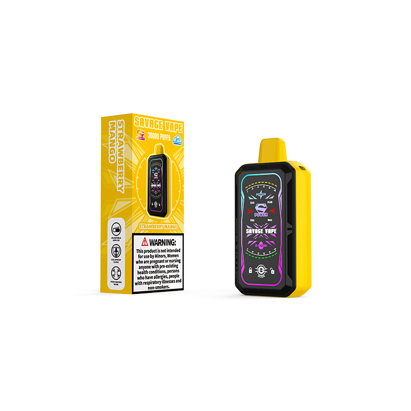 EU Warehouse Savage S Power 30k Puff 30000 Einweg-Vape E-Zigarette Dual Mesh Coil 4 einstellbare Leistung 700 mAh – Bluberry Raspberry