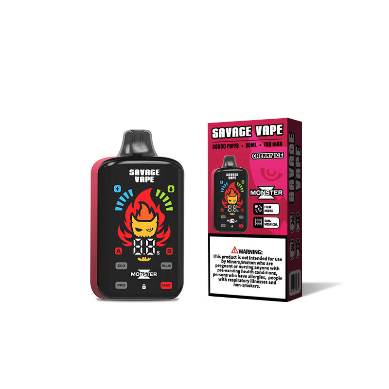 Originales Savage Monster Z 30000 Puff 30K Einwegvolker E-Zigarette Dual Mesh Spule 5% Nic Salz-Bananeneis