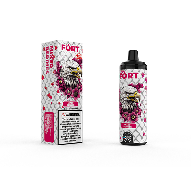 SAVAGE FORT SHISHA 45000 PUFF 45k Einweg-Vape DTL E-Zigarette Al Fakher mit einstellbarem Luftstrom – gemischte Beeren