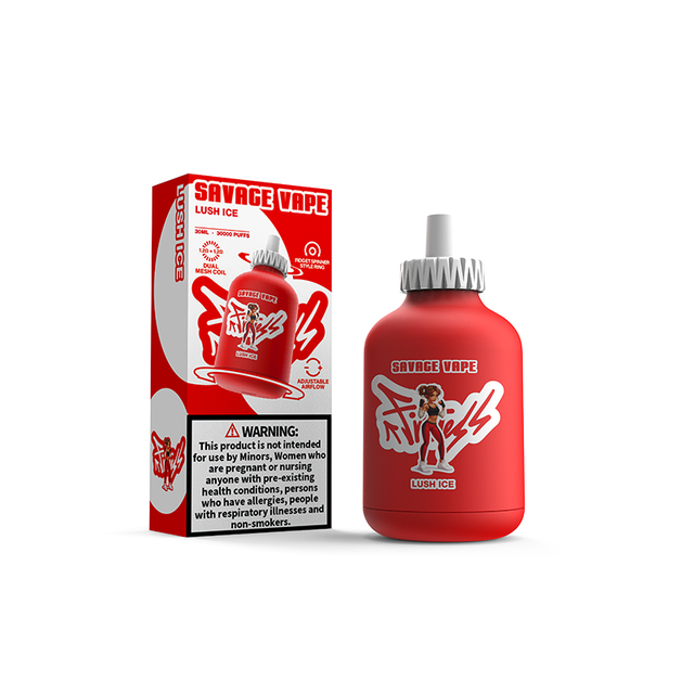 Großhandel Savage Fitness 30000 Puff 30K Einweg-Vape E-Zigarette, einstellbarer Luftstrom, 30 ml, 50 mg Nic Salt Liquid – Lush Ice