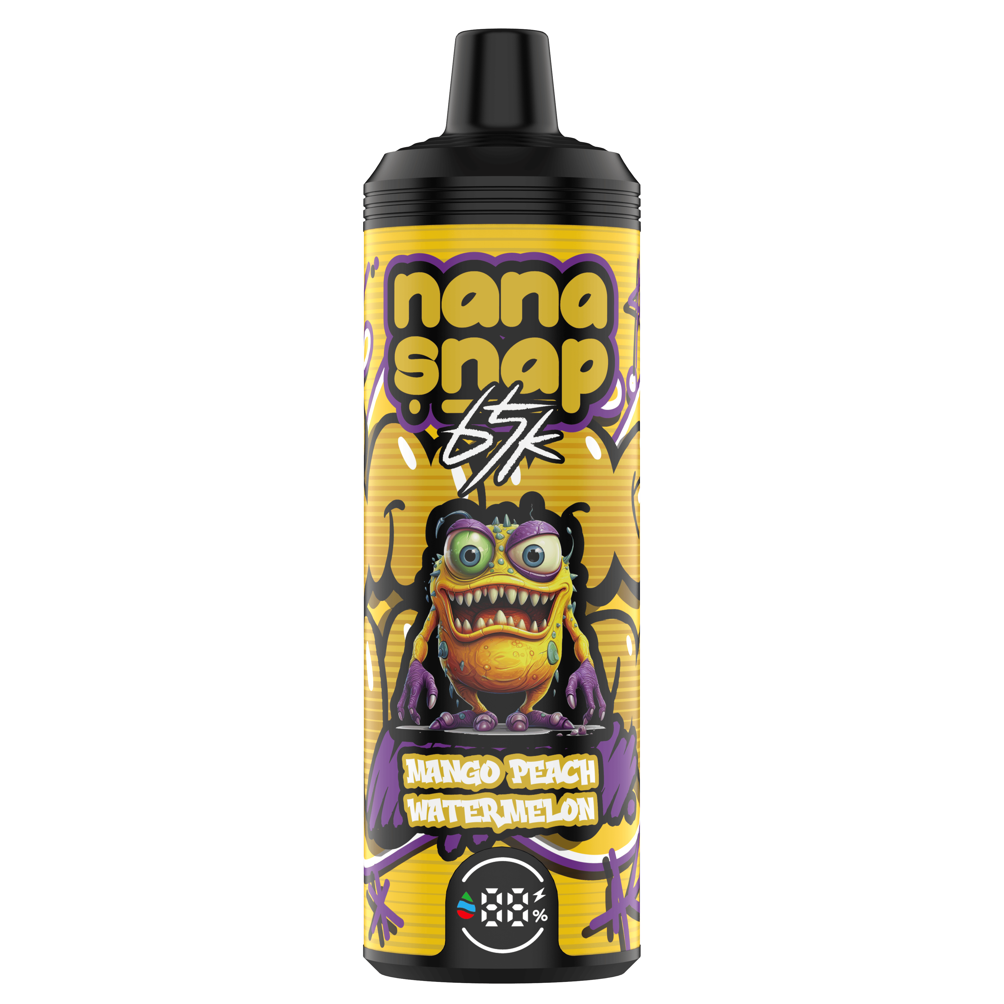 Hochwertige Nanasnap Shisha 65000 Puff 60000 50000 E Zigarettenschilde Pocket Shisa DTL VAPER 40 ml E-Liquid Dual Mesh Spule EU Lagerhause Einwegvolf 65k 60k 50k-Mango Peach Wassermelononon