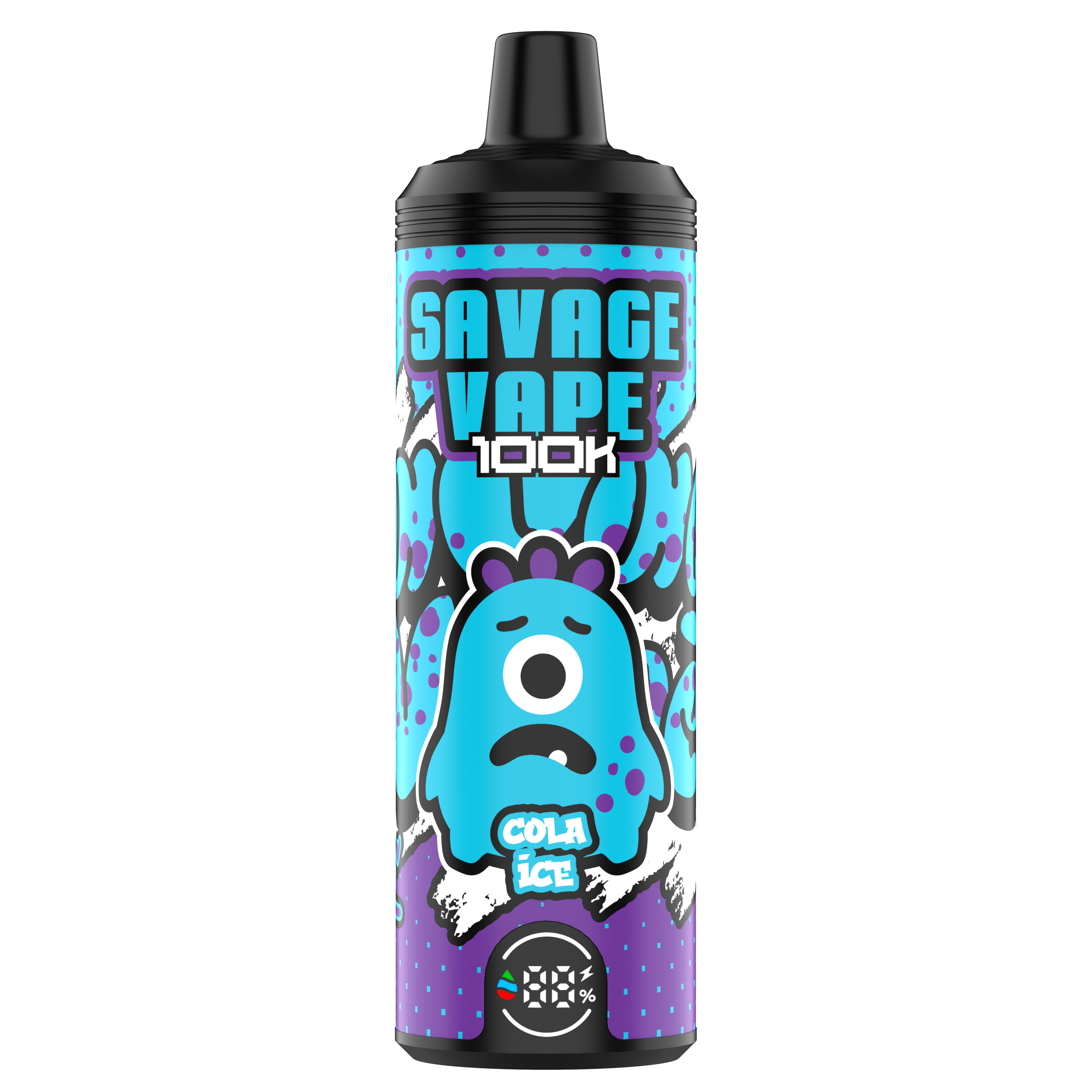 EU-Lagerhaus Original Savage Vape MTL 100000 Puff 80000 65000 Elektronische Zigaretten-Vaper Dual Mesh Spule 50ml E-Liquid-Einweg-Vape 100K 80K 65K-Cola-Eis