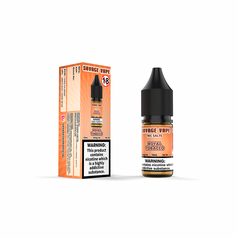 Savage Vape Royal Tobacco Nic Salt E-Liquid 20 mg 2 ml TPD