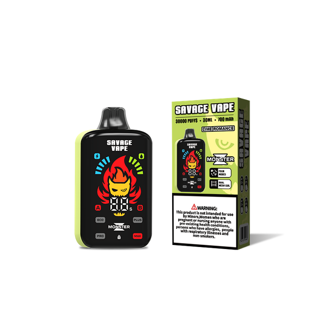 EU Warehouse Savage Vape Monster Z 30000 Puff 30k Einweg-Vape E-Zigarette mit einstellbarer Leistung – saftige Wassermelone