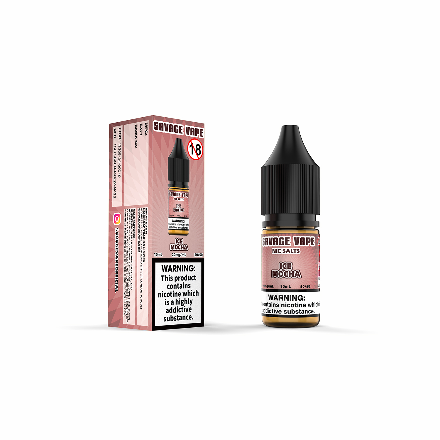 Savage Vape Ice Mocha Nic Salt E-Liquid 20 mg 2 ml TPD