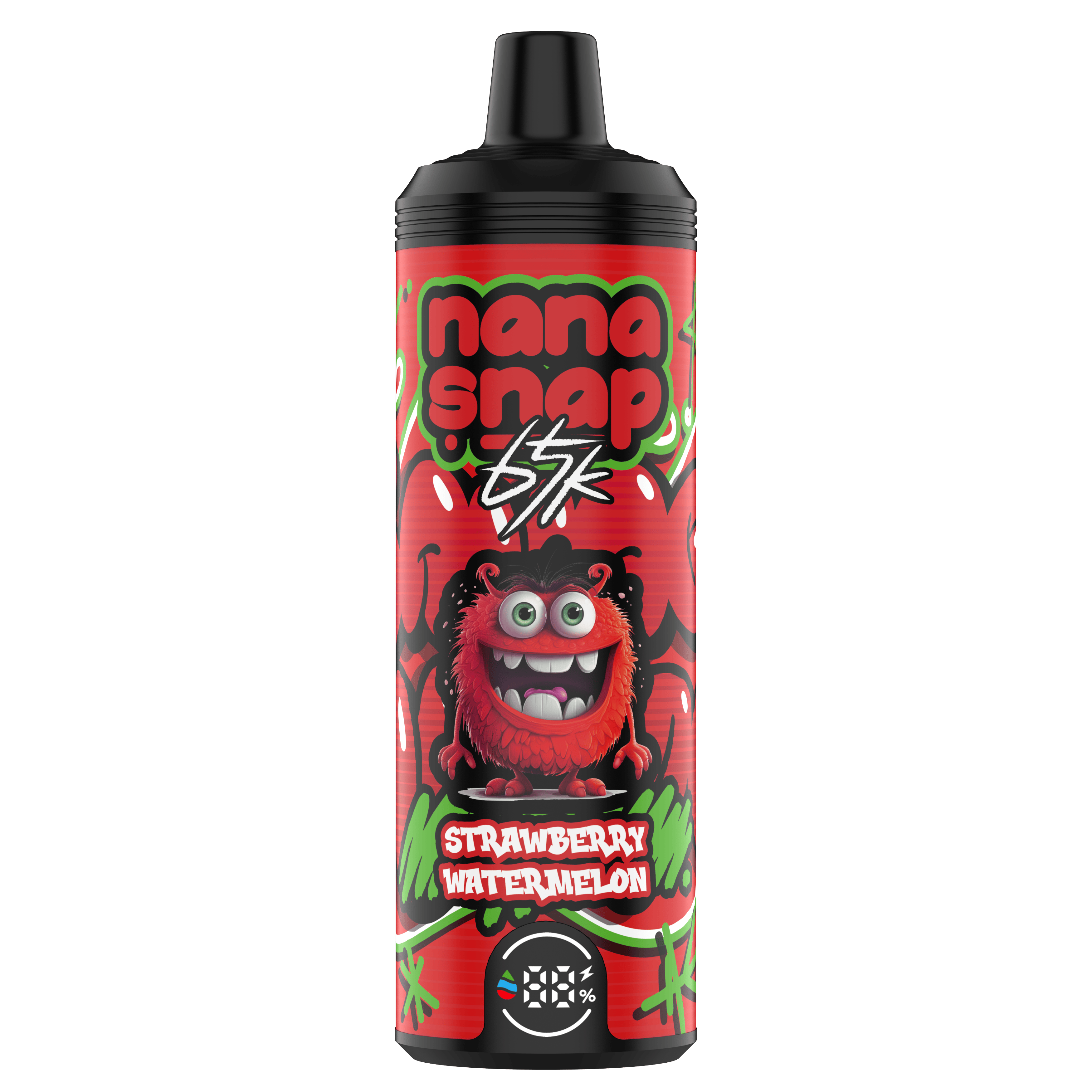 Hochwertige Nanasnap Shisha 65000 Puff 60000 50000 E Zigarettenschilde Pocket Shisa DTL VAPER 40 ml E-Liquid Dual Mesh Spule Eu Lagerhause Einwegvolf 65k 60k 50k-Strawberry Wassermelon