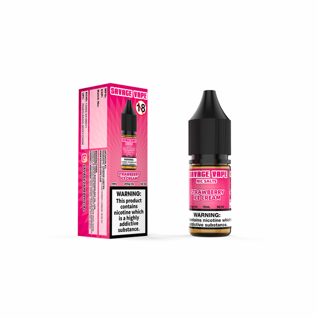 Savage Vape Erdbeereis Nic Salt E-Liquid 20 mg 2 ml TPD