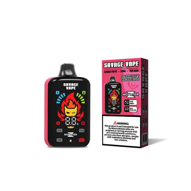 EU Warehouse Savage Vape Monster Z 30000 Puff 30k Einweg-Vape E-Zigarette-Erdbeer-Wassermelone