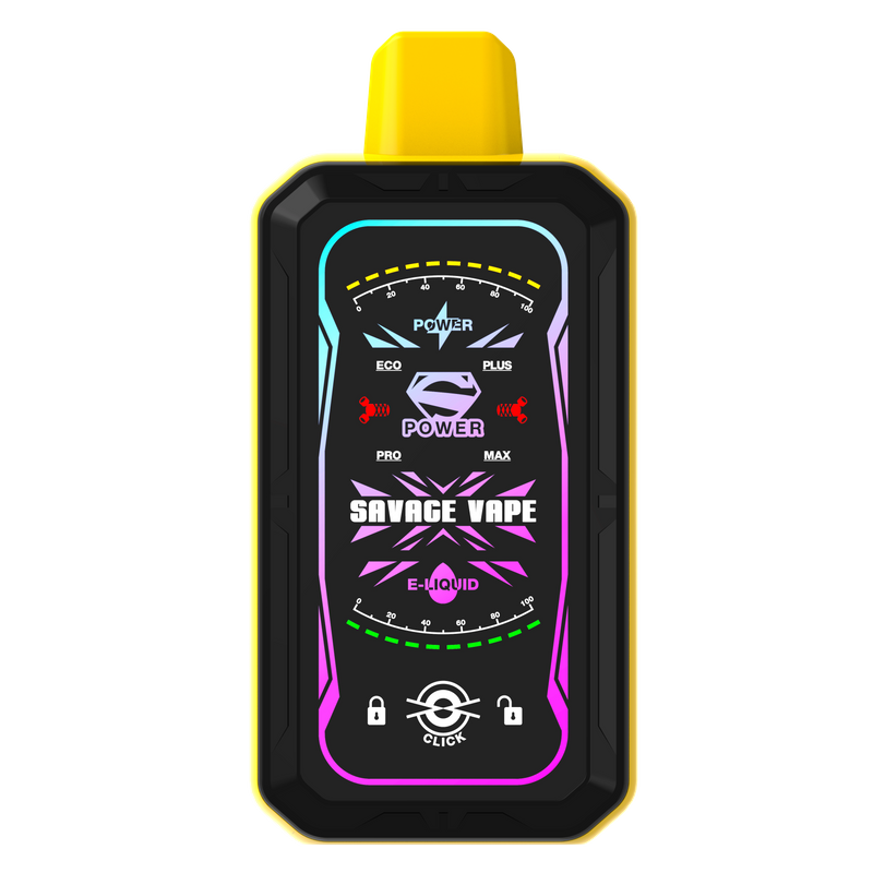 Savage S Power 30k Puff Einweg-Vape 30000 E-Zigarette Dual Mesh Coil 4 einstellbare Leistung 700 mAh wiederaufladbarer Akku 