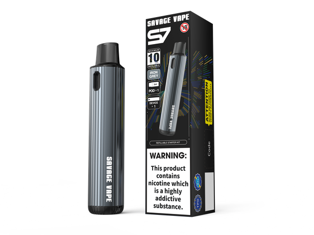Savage Vape S7 Nachfüllbar austauschbar 2ml Pod Starter Kits Gerät 700mAh Batterie - TPD