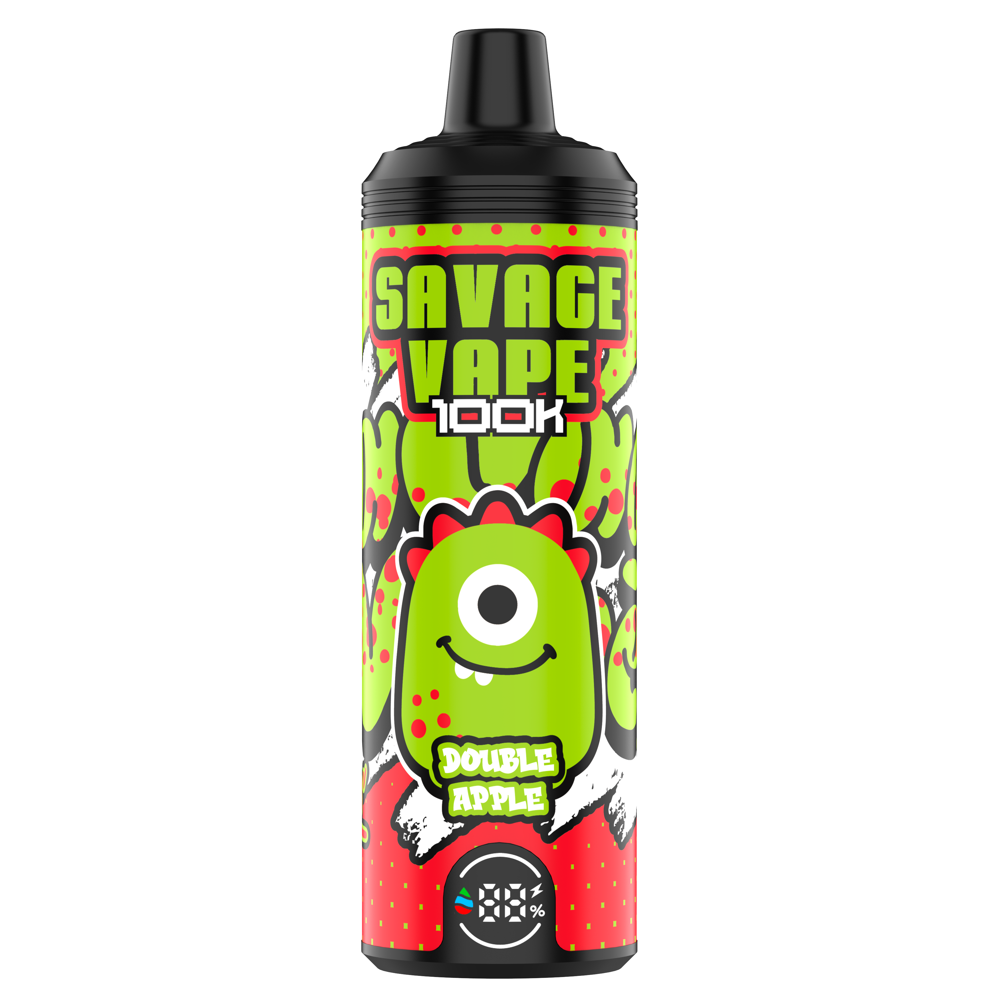 EU-Lagerhaus Original Savage Vape MTL 100000 Puff 80000 65000 Elektronische Zigaretten-Vaper Dual Mesh Spule 50ml E-Liquid-Einweg-Vape 100K 80K 65K-DoUble Apfel