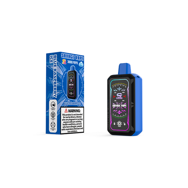 EU Warehouse Savage S Power 30k Puff 30000 Einweg-Vape E-Zigarette Dual Mesh Coil 4 einstellbare Leistung 700 mAh – Bluberry Raspberry