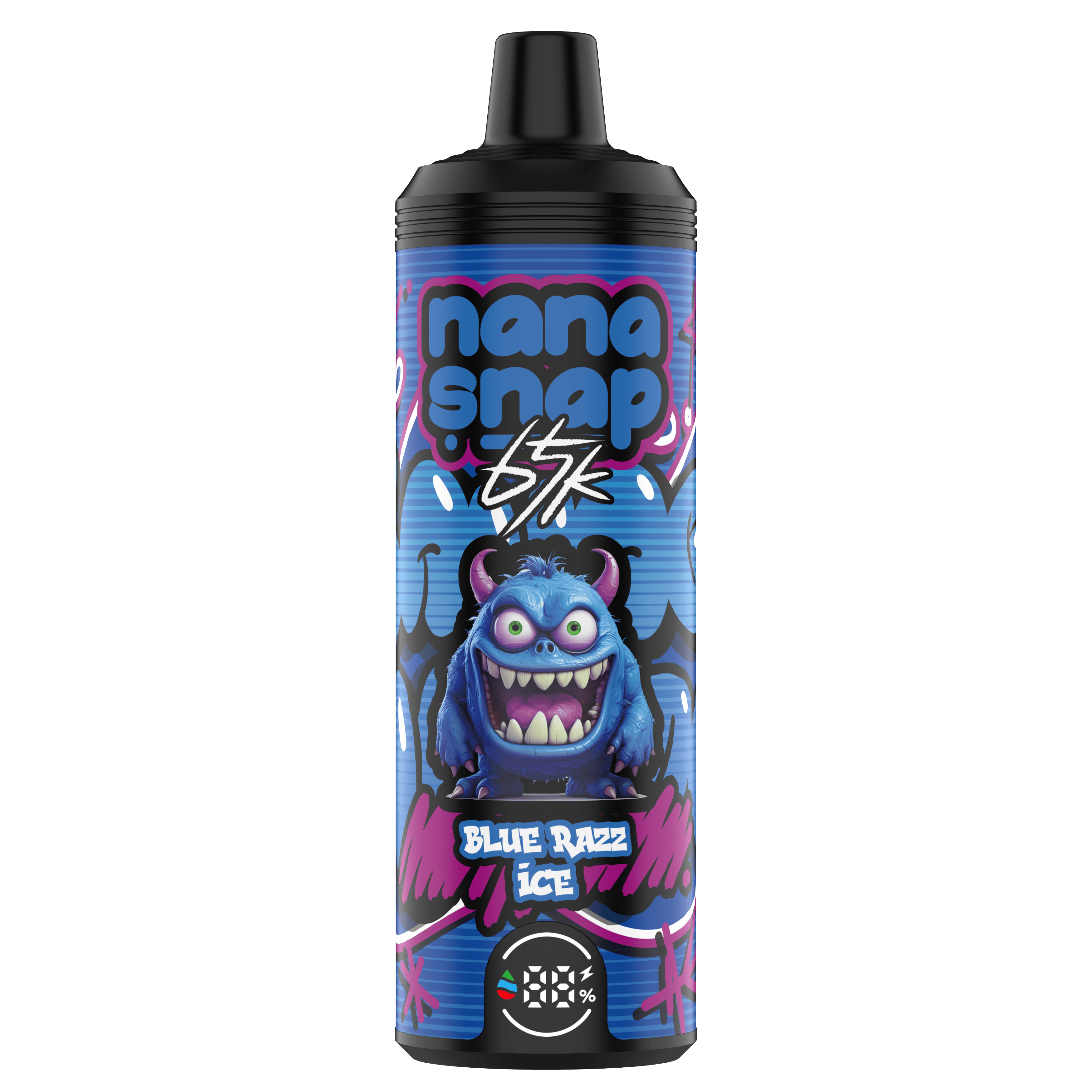 Hochwertige Nanasnap Shisha 65000 Puff 60000 50000 E Zigarette Pod Tasche Shisa DTL VAPER 40 ml E-Liquid Dual Mesh Spule Eu Lagerhause Einwegvolf 65K 60K 50K-Blau Razz Ice