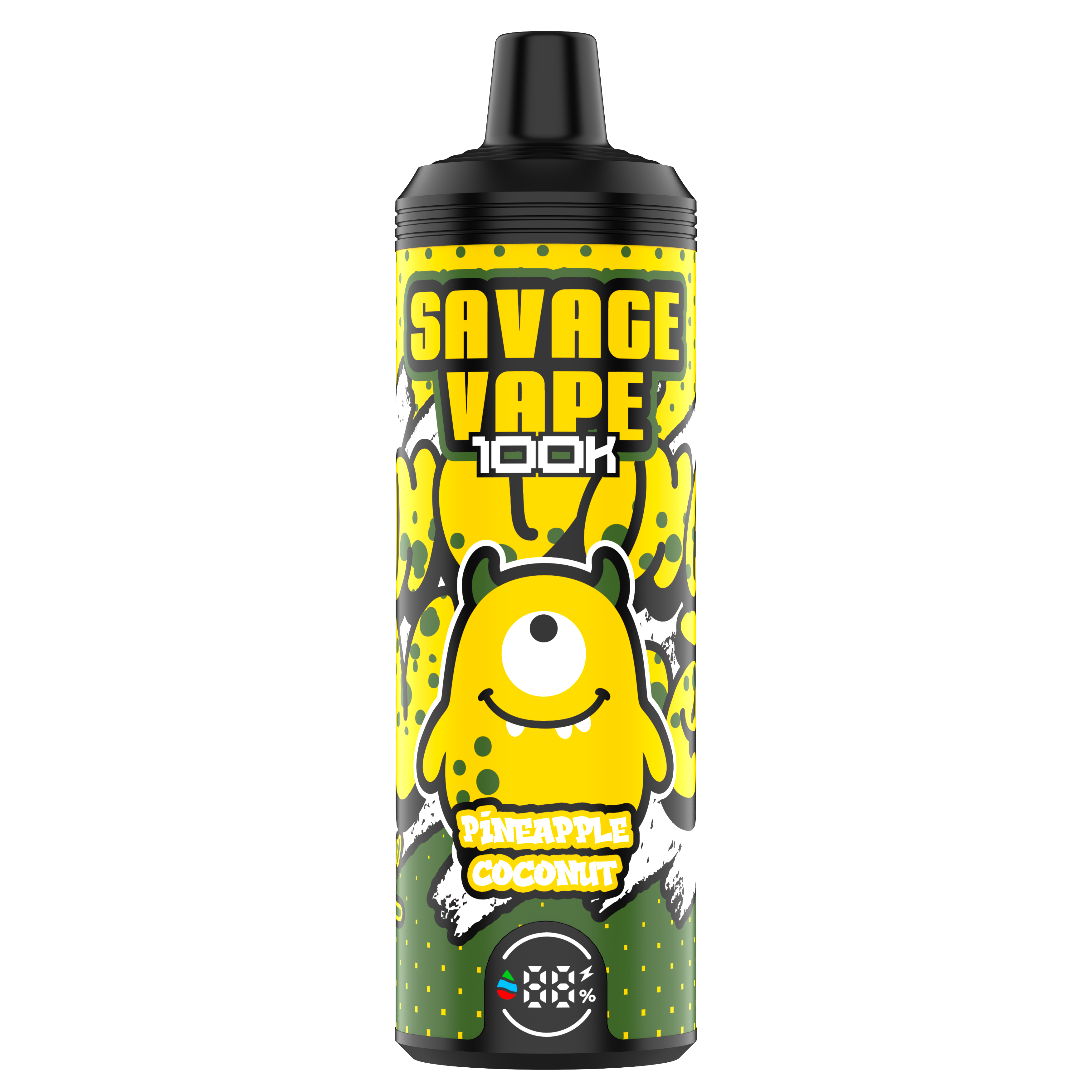EU-Lagerhaus Original Savage Vape MTL 100000 Puff 80000 65000 Elektronische Zigaretten-Vaper Dual Mesh Spule 50ml E-Liquid-Einweg-Vape 100K 80K 65K-PineApple-Kokosnuss