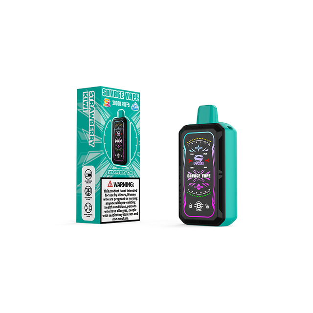 Savage S Power 30k Puff 30000 Einweg-Vape E-Zigarette Dual Mesh Coil 4 einstellbare Leistung 700 mAh wiederaufladbarer Akku – Bluberry Ice